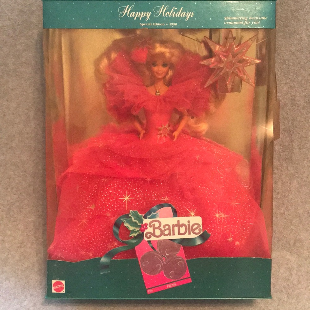 1990 Happy Holidays Barbie Doll